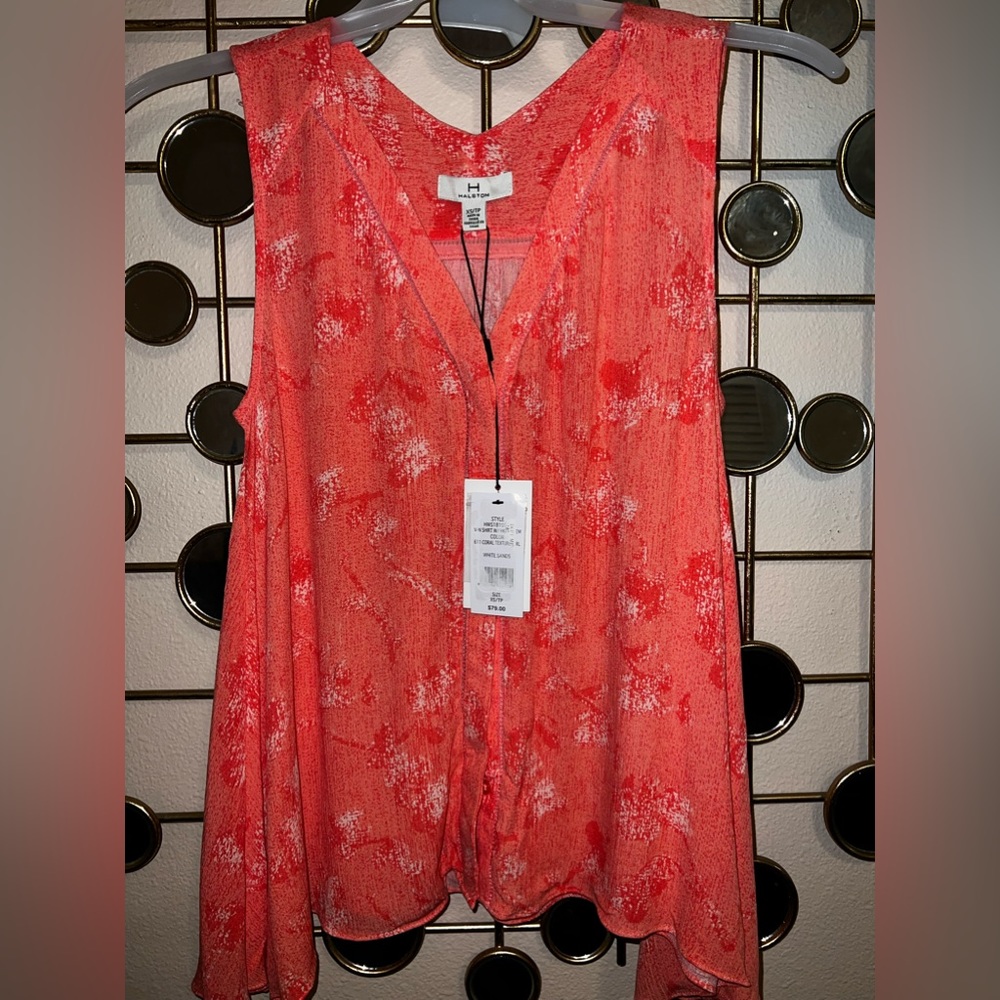 Coral textures H by HALSTON white sands style NWT
